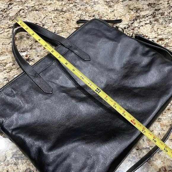 Fossil Shoulder/Laptop Bag Black Leather